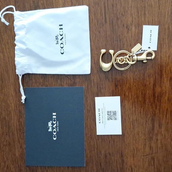 COPY - Coach Bag Charm Key Chain in Brass Color - Picture 2 of 3
